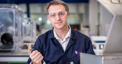 a man wearing protective glasses at loughborough university