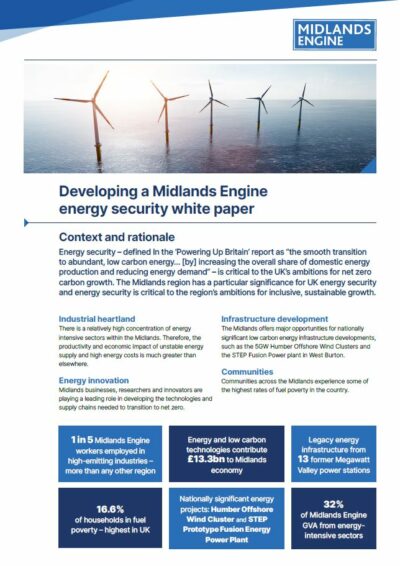 Midlands Energy Security preview Cover