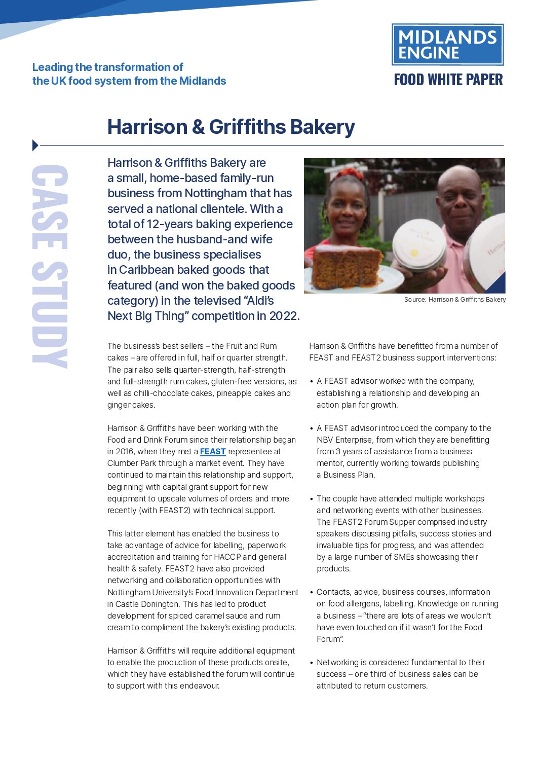 Harrison and Griffiths Bakery Case Study