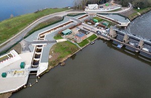 Aerial photo of Colwick country park in Nottinghamshire