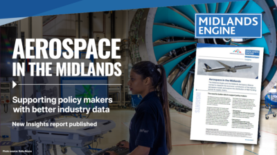 Graphic showing the Aerospace in the Midlands report